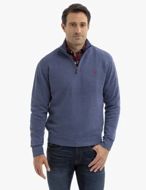 1/4 ZIP FLATBACK PULLOVER