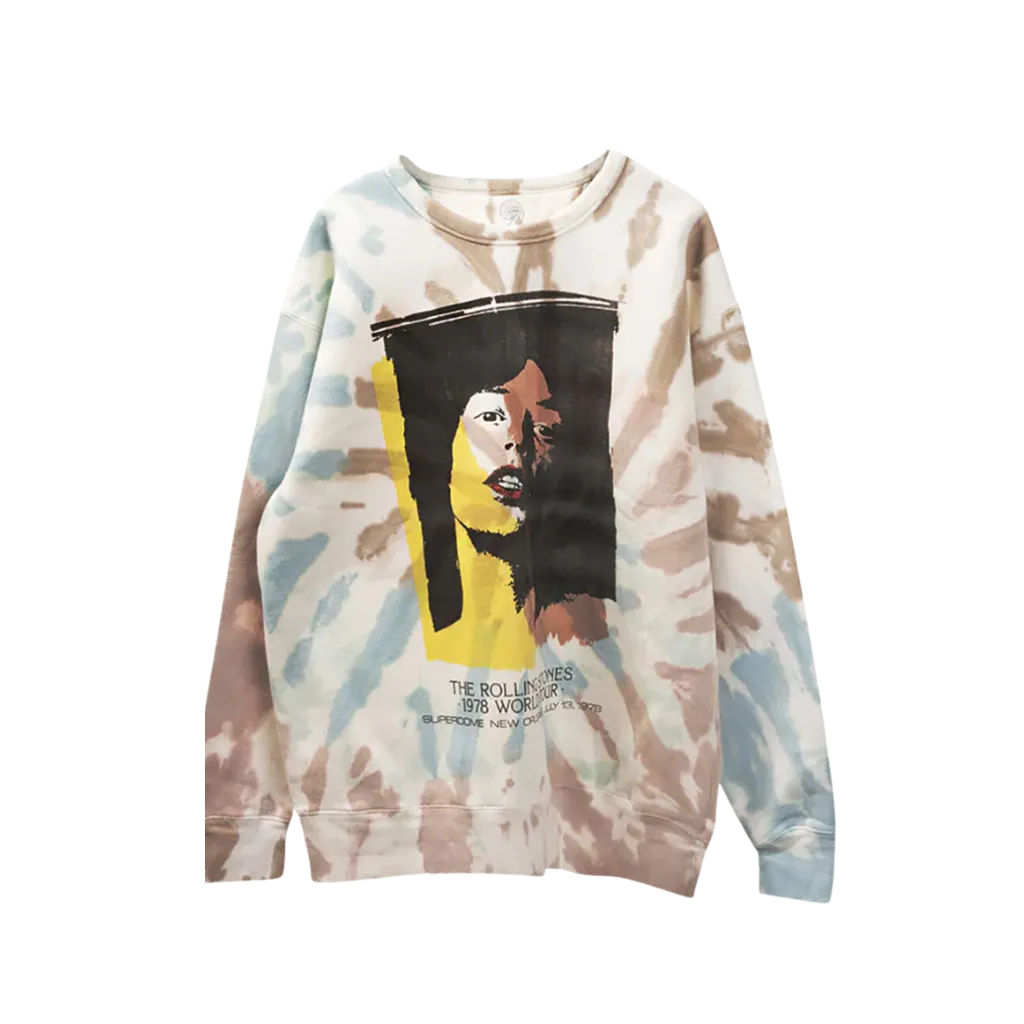 '78 Tour Mick Tie Dye Crewneck Sweater