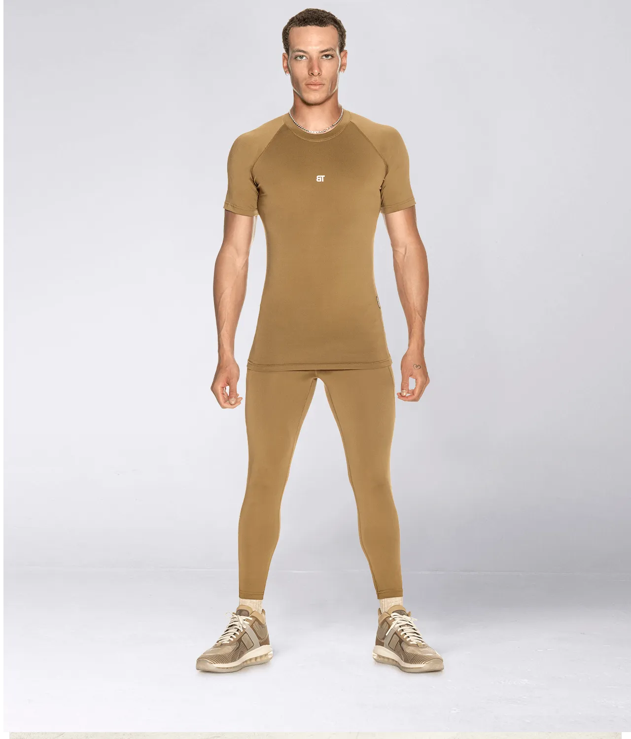 9500 . Compression Regular-Fit Pants - Khaki