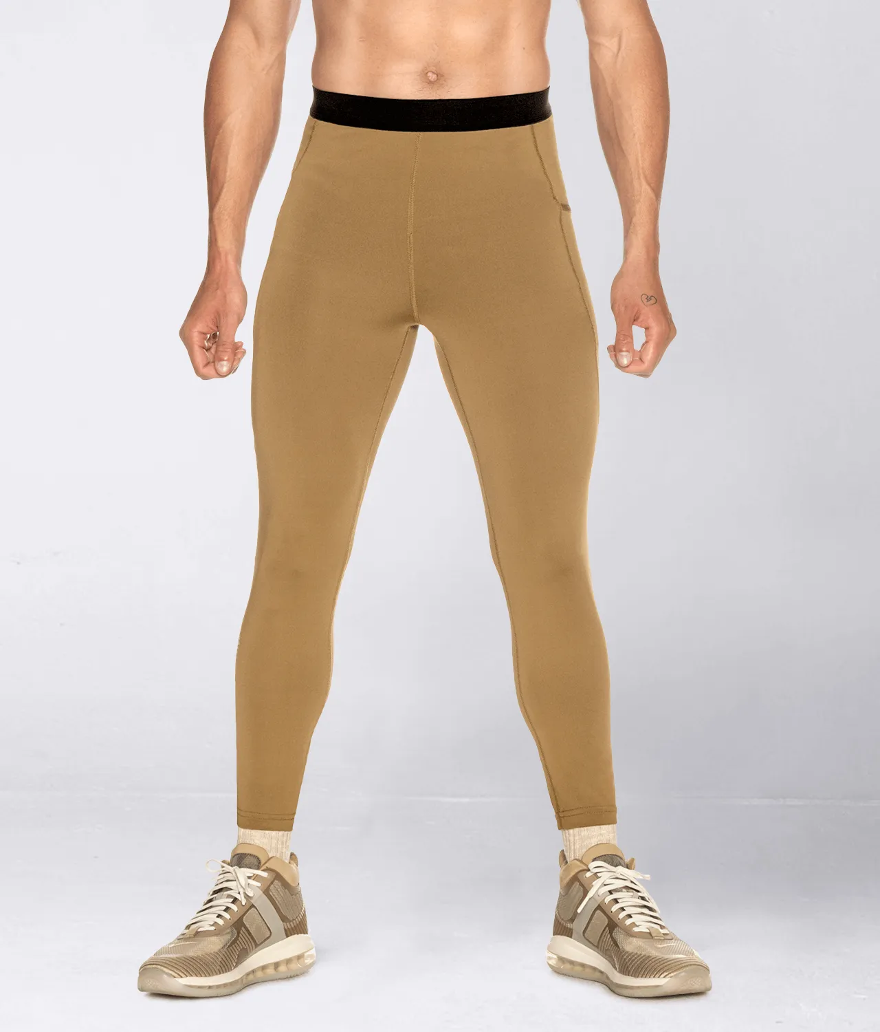 9500 . Compression Regular-Fit Pants - Khaki