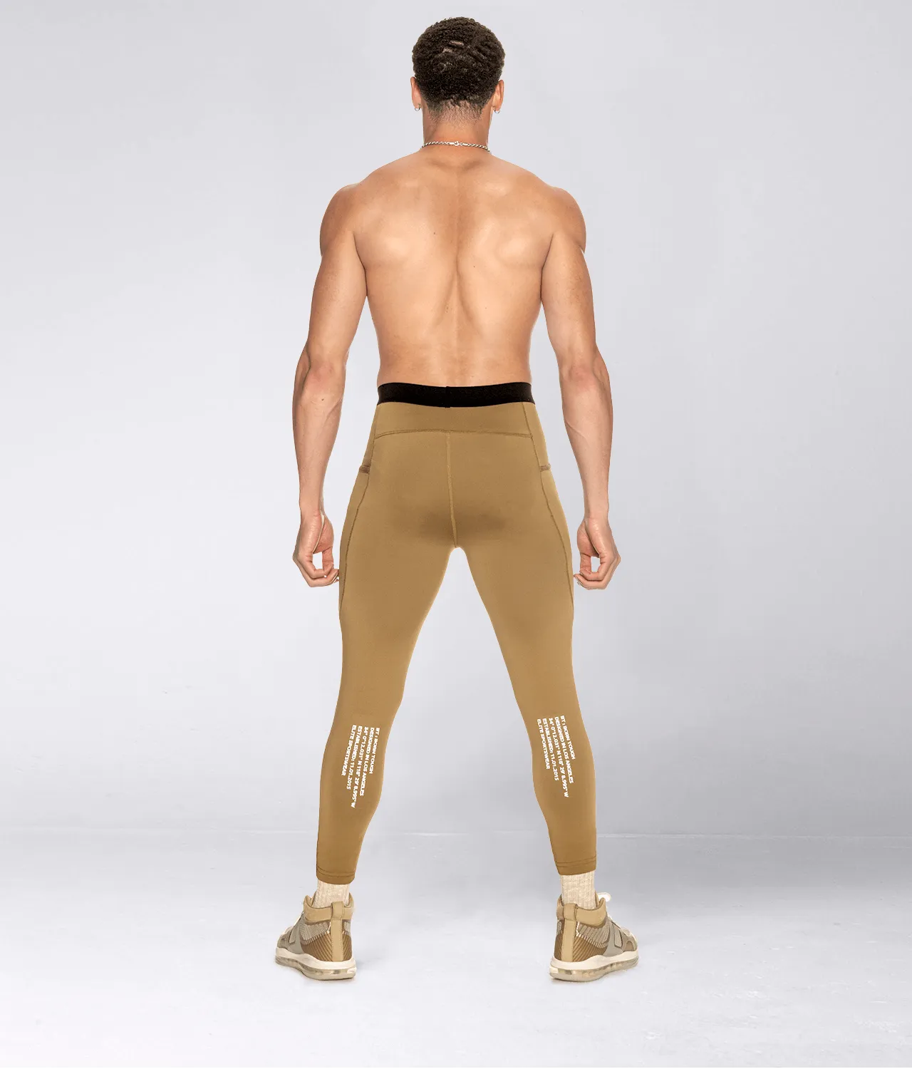 9500 . Compression Regular-Fit Pants - Khaki