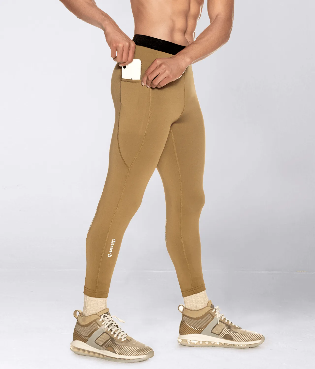 9500 . Compression Regular-Fit Pants - Khaki