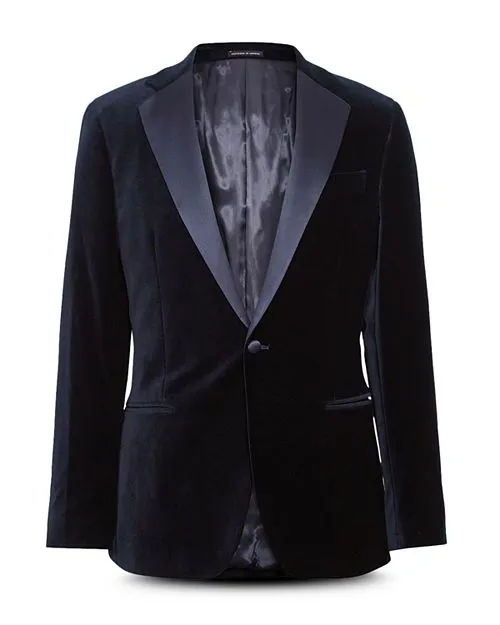 Ace REISS Velvet Tuxedo Jacket, Blue