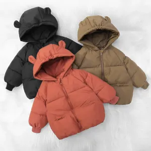 Autumn Winter Kid Thicken Fashion Cotton Coat Boy Children Solid