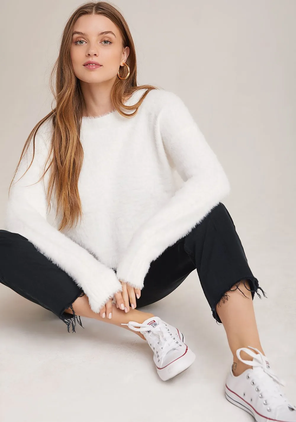 Bella Dahl - Slouchy Sweater in Winter White