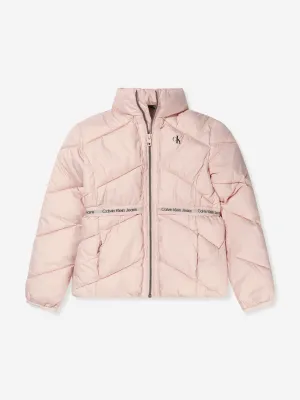 Calvin Klein Girls Logo Tape Light Jacket