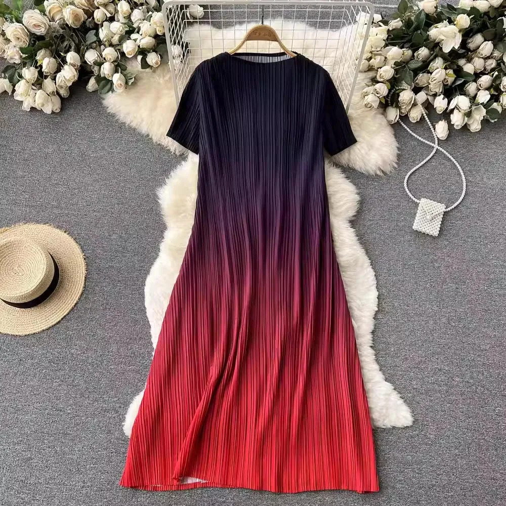 chic skirt new design gradient chic dress for women    S4632