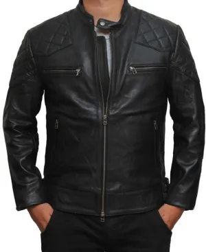 David Beckham Black Leather Jacket