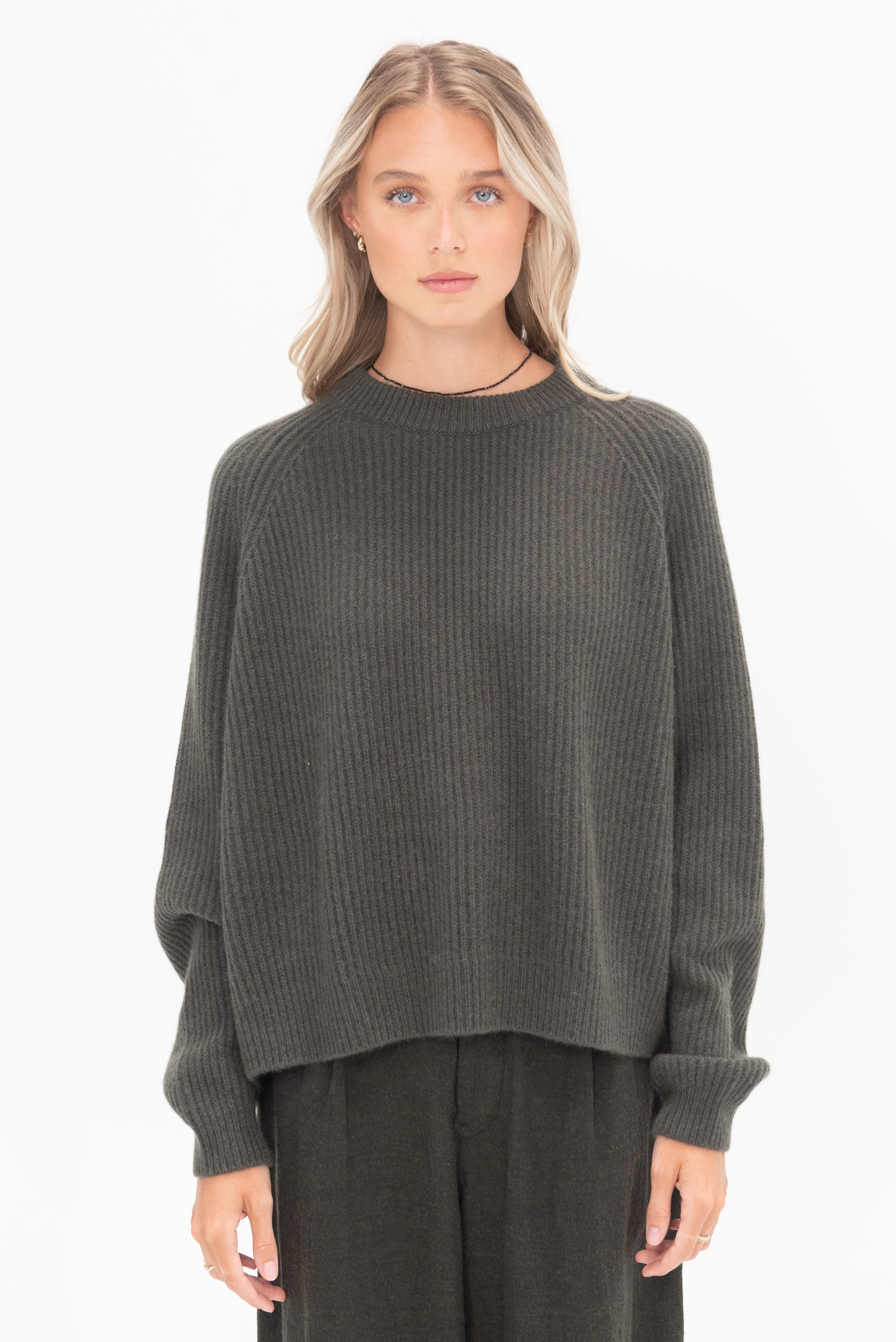 Deep Raglan Easy Sweater