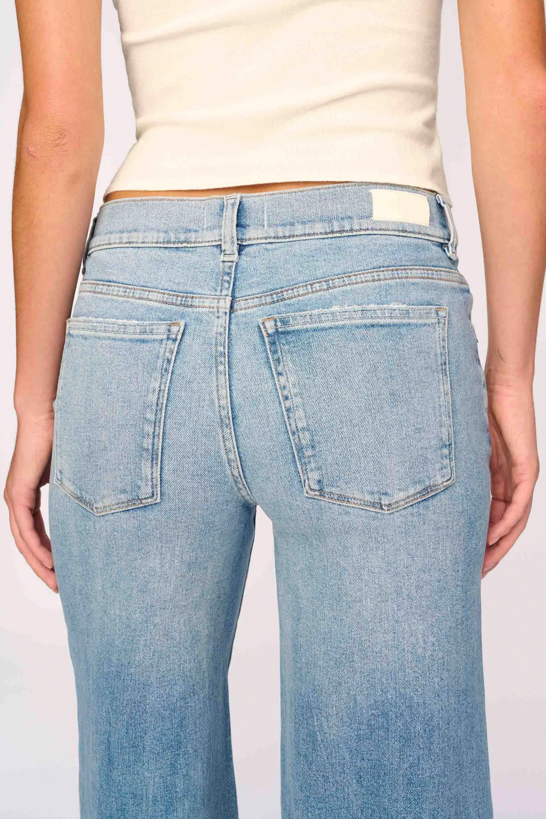 DL1961 Hepburn Wide Leg Cuffed Jeans