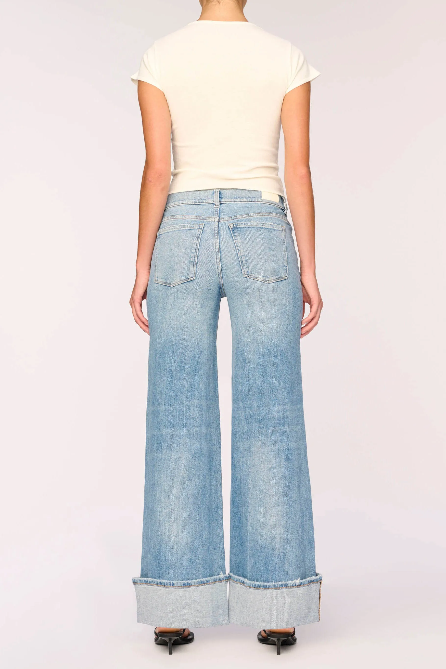 DL1961 Hepburn Wide Leg Cuffed Jeans