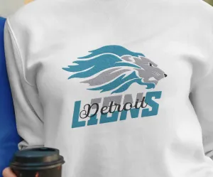 Dynamic Detroit Lions Embroidery Design – Fierce and Bold - 5 Sizes