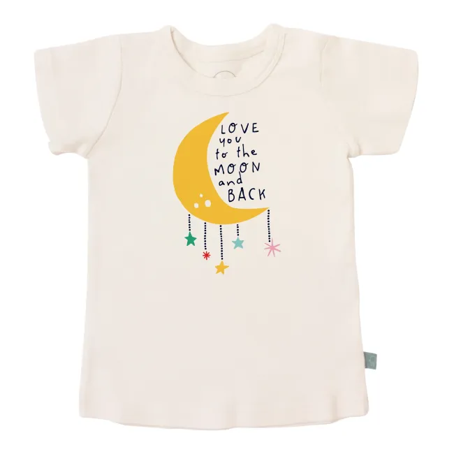 finn and emma graphic tee - moon and back