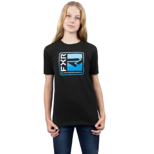 FXR Youth Broadcast Tee Black/Blue