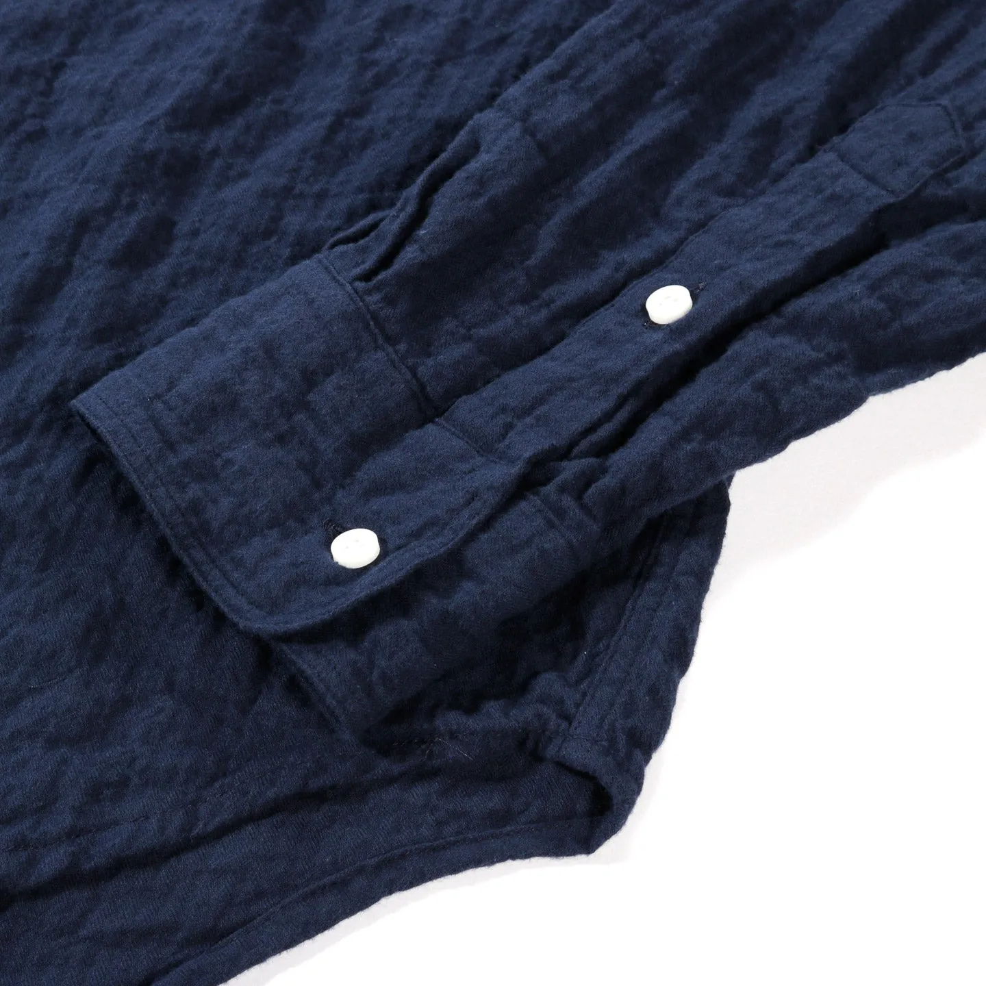 GITMAN VINTAGE BUTTON DOWN BLUE BRUSHED WINTER SEERSUCKER