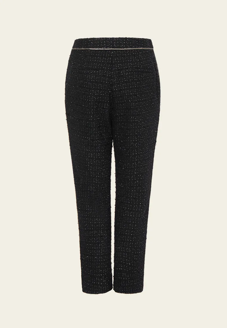 Golden Sideseam Lurex Slim-fit Trousers