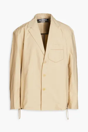 JACQUEMUS Cotton Blend Pacalo Twill Blazer, Beige