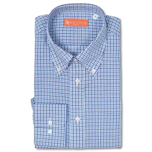 Kevin's Finest Blue Woven Cotton Men's Shirt