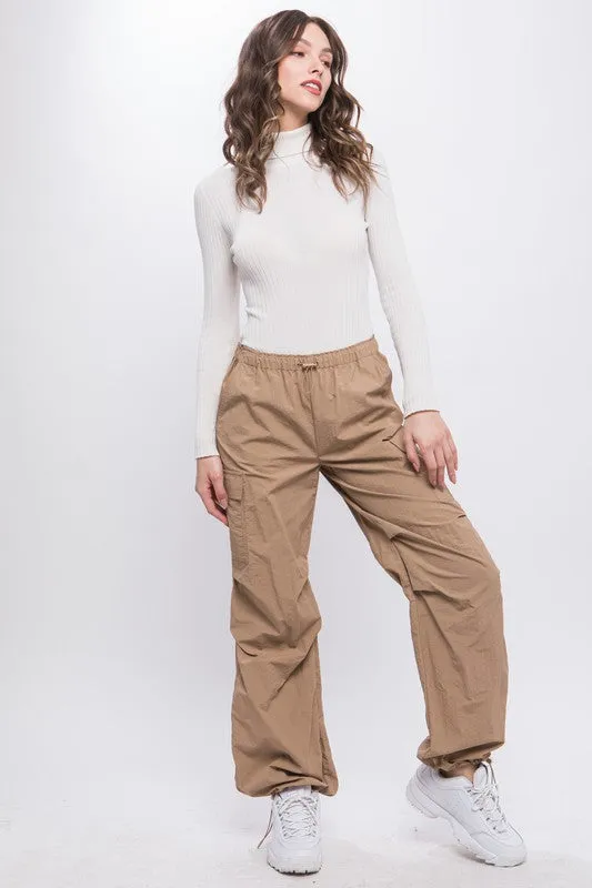 LOOSE FIT PARACHUTE CARGO PANTS