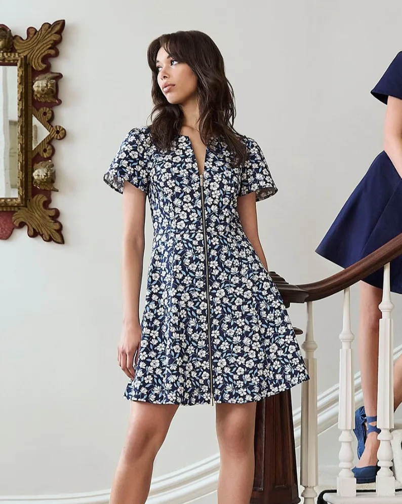 Mae Love Circle Dress in Blue Floral