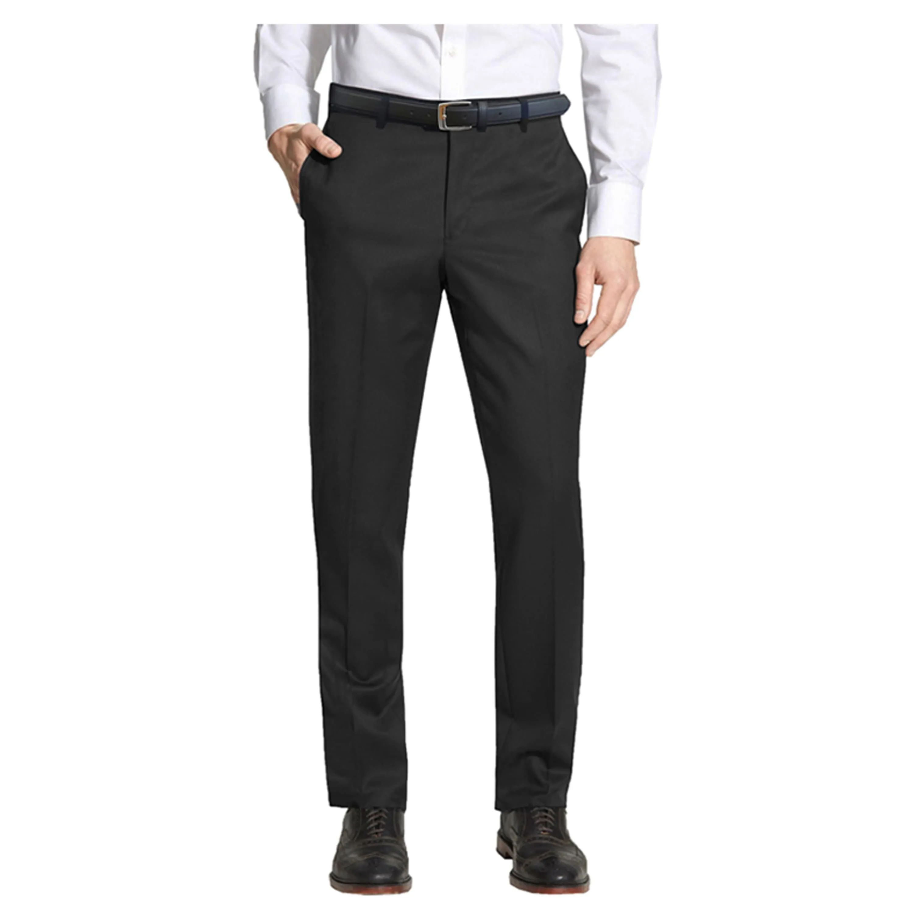 Men's Belted Slim Fit Dress Pants