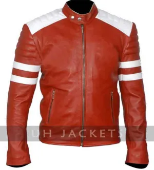 Men's Biker Fight Club HYBRID Mayhem Tyler Durden Leather Jackets