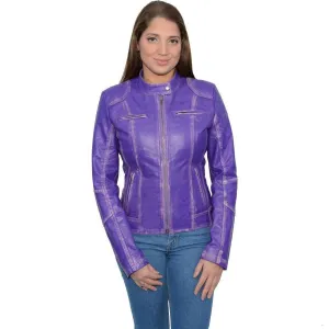 Milwaukee Leather SFL2830 Women's Purple Scuba Style Sheepskin Fashion