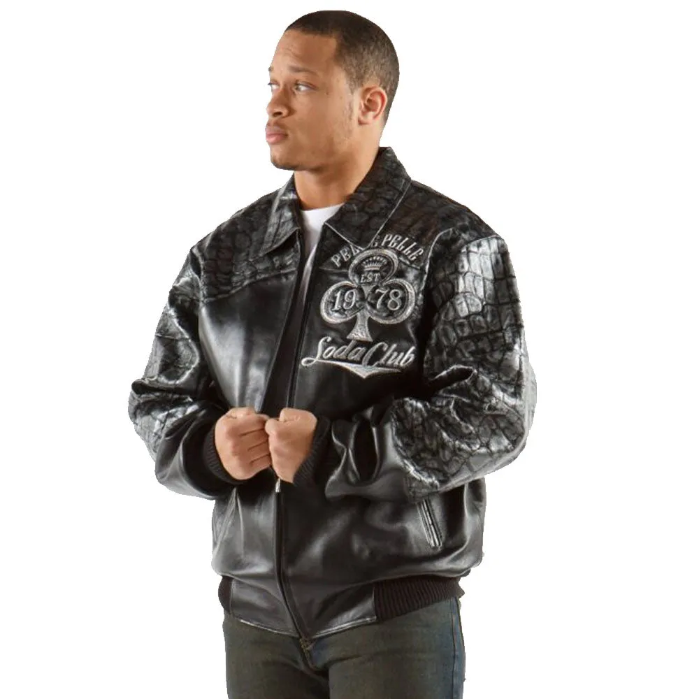 New Style 2024 Best Sale Pelle Pelle Soda Club Croc Leather Jacket | Men Rfx Jacket