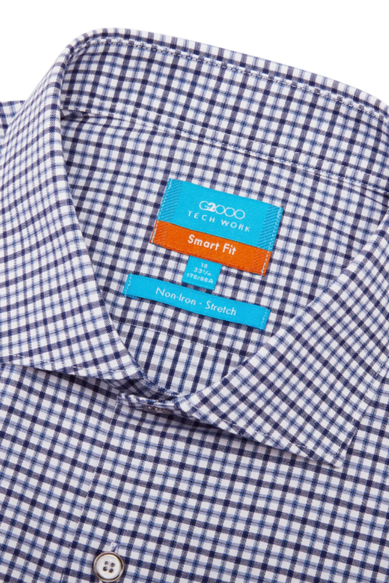 Non-Iron Easy Care Smart Fit Check Shirt with Pocket