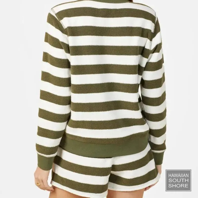 Outerknown Sweater Hightide Crew Mangrove Salt Stripe