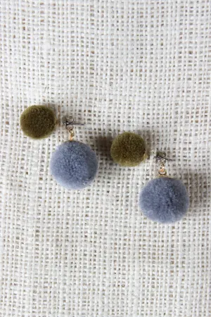 Playful Pom Pom Earring With Pom Pom Jacket