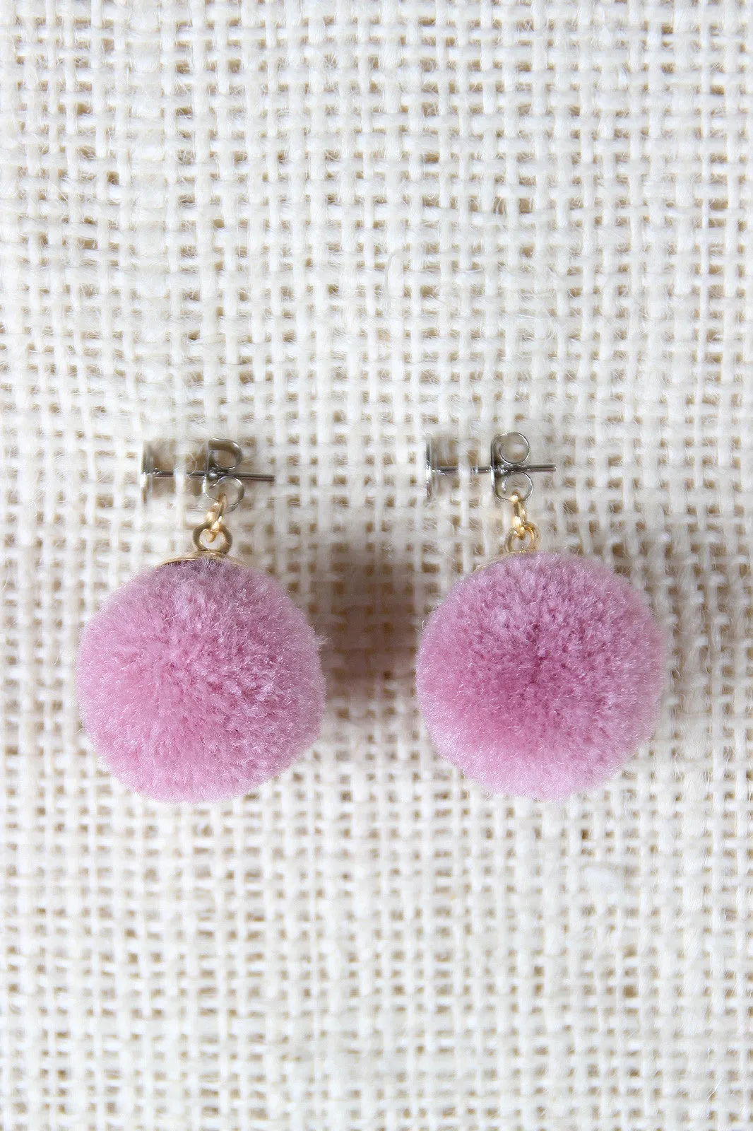 Playful Pom Pom Earring With Pom Pom Jacket