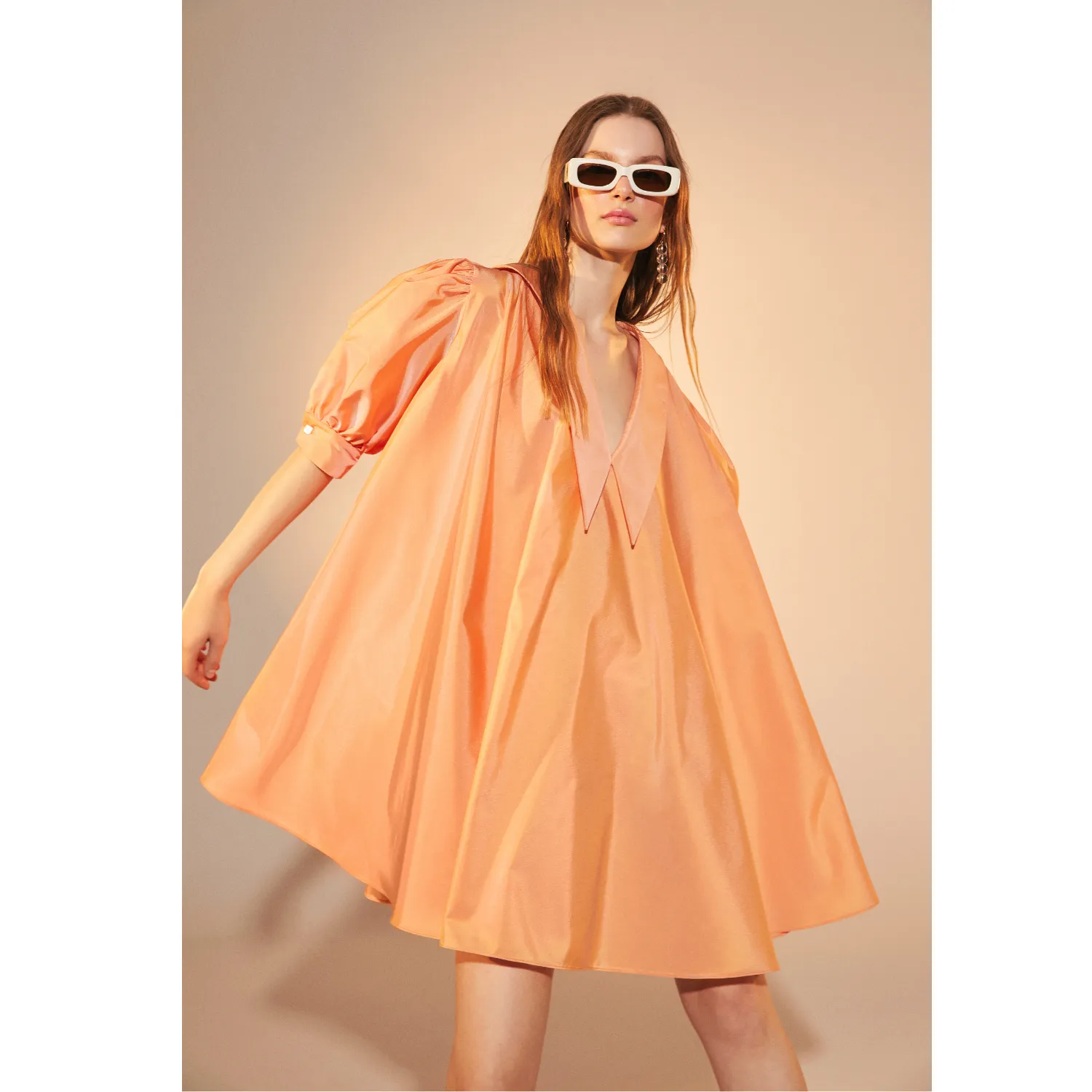 Poppy Ruffled Dress in Golden Poppy