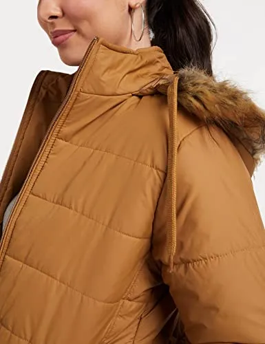 Qube By Fort Collins Women's Parka Coat (88406AZ_Tan_M)