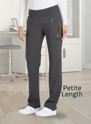 Tend Cherokee iFlex PETITE Straight Leg Pull-on Pant Pewter - Inseam 28.5" (72.5 cm) TD-CK002PPWT