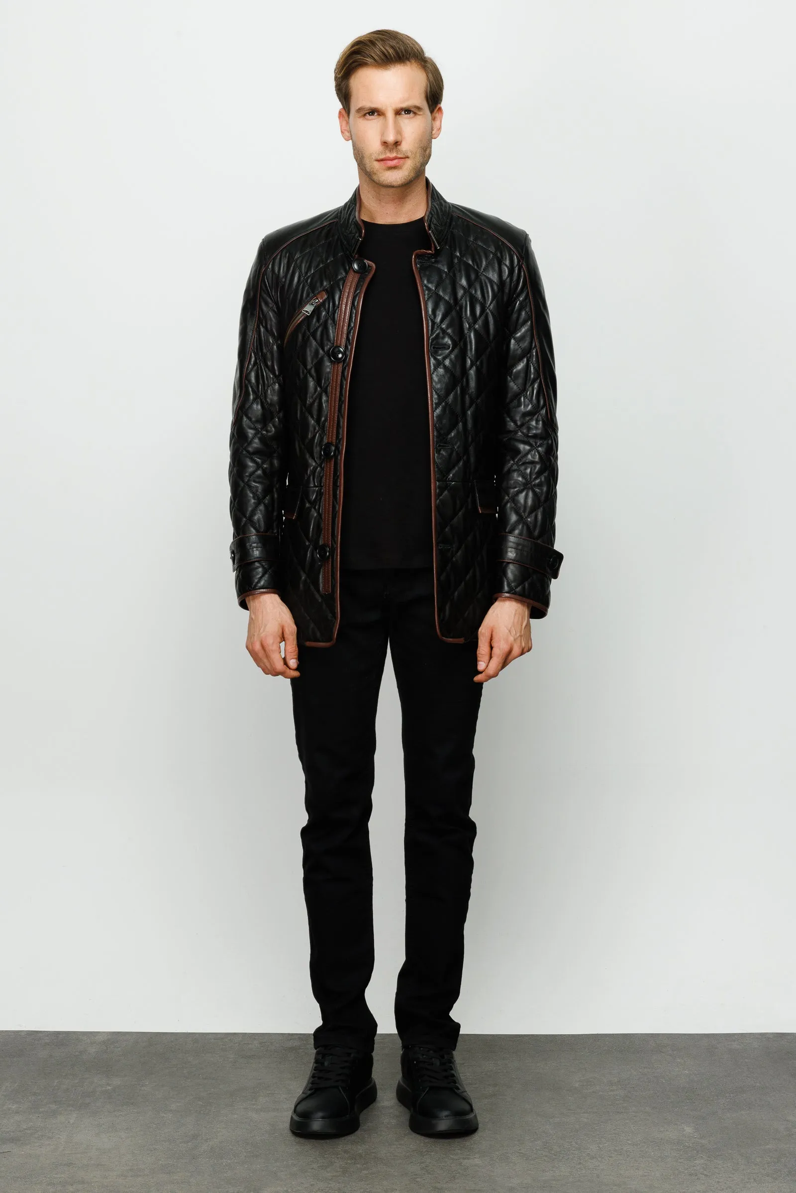 The Martinez Black Leather Men Jacket