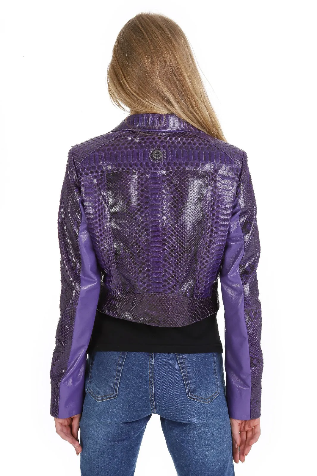 The Rubert Purple  Pyht Leather Women Jacket