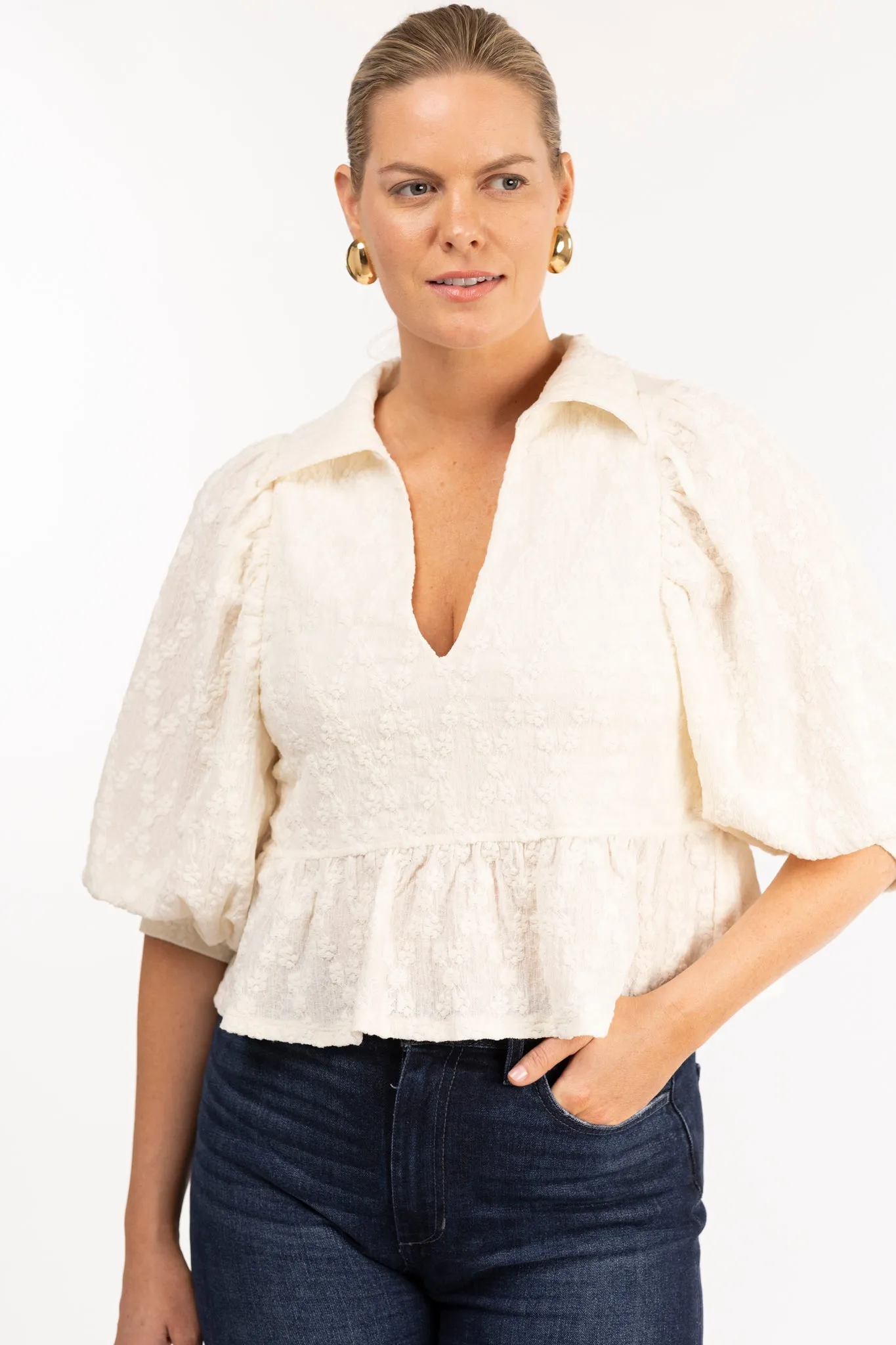 The Wren Top - Cream Lace